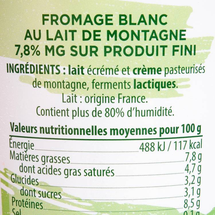 Le Fromage blanc 7,8% "Le Clos des Vaches"