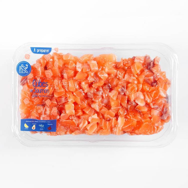 Les Cubes de saumon pour tartare