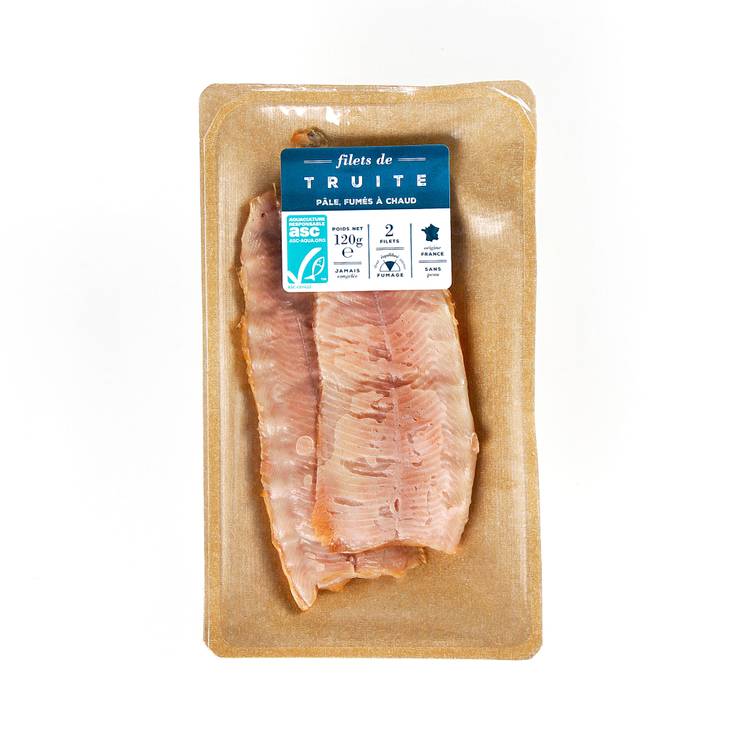 Les Filets de truite pâle ASC fumés à chaud